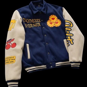 Veste de baseball courte pour homme, style universitaire, avec manches en cuir véritable, broderie de patchs en chenille personnalisés OEM, élégante - Product Image 3