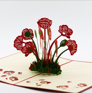 การ์ดอวยพรแบบมีธีมดอกไม้ใหม่การ์ดป็อปอัพดอกไม้2024การ์ดอวยพรดอกไม้สำหรับงานฝีมือทุกโอกาส - Product Image 2