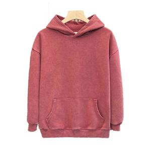 เสื้อมีฮู้ดแฟชั่นเรโทรผู้ชายสำหรับฤดูใบไม้ร่วงฤดูหนาวผ้าฝ้าย100% ถักทอคุณภาพสูงเทคนิคลำลองไซส์ใหญ่ทึบ - Product Image 5