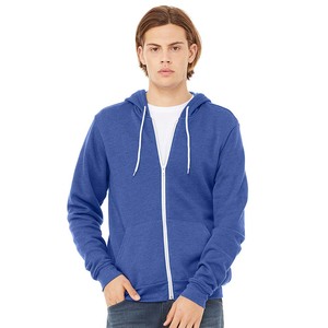 Bella Toile Sérigraphiée Super Doux Zip Hoodies Hommes Unisexe Poly-Coton Polaire Full-Zip Loose Fit Hoodie - Product Image 6