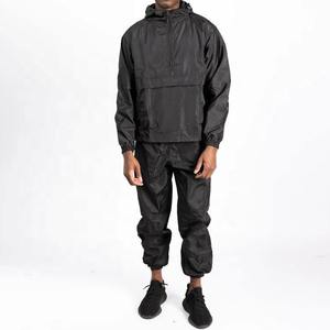 Conjunto cortavientos personalizado de dos piezas, conjunto con cremallera, ropa de calle de nailon y poliéster, conjunto cortavientos para hombre con cremallera - Product Image 5