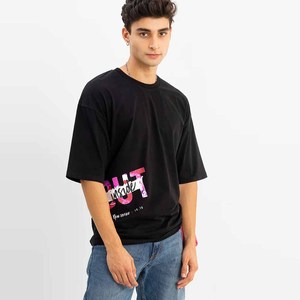 T-shirt imprimé à l'écran pour homme, votre propre texte et design imprimé, t-shirts oversize de rue - Product Image 3