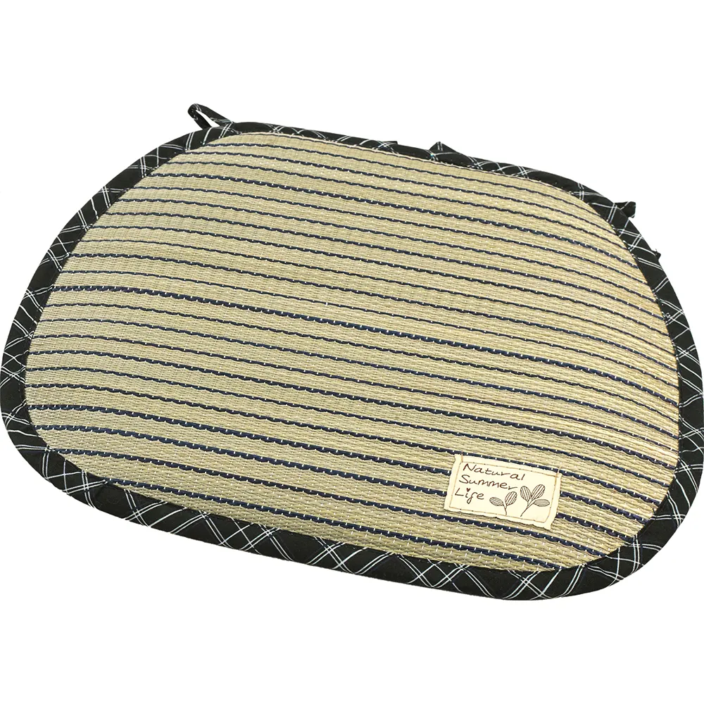 Antimicrobial trapezium seat pad made of Tatami Japanese soft rush naturally odor resisntat