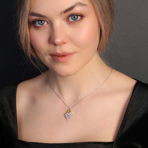 Elegant Charm Necklace with <b>Citrine</b> and Marquise Zircon Stones Handmade Gold Plated 925 Sterling Silver Jewelry - Product Image 3