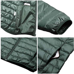 High Quality <b>Men's</b> Puffer Jacket Customizable Cotton Padded with Windproof Hood Stand Collar Zipper Style Made From Canvas - Product Image 6