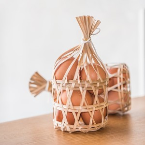 ตะกร้าไม้ไผ่ธรรมชาติเป็นมิตรต่อสิ่งแวดล้อมสำหรับบรรจุไข่ไก่ - Product Image 5