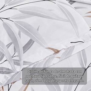 Ensemble de housse de couette moderne à fleurs en coton 100% 3 pièces avec housse de couette, drap-housse et taie d'oreiller - Product Image 6