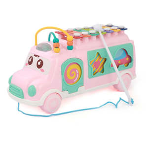 Autobús Colorido y Alegre con Instrumento Musical - Rosa - Product Image 1