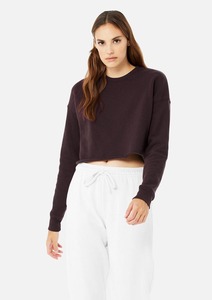 Women's Cropped Crewneck Sweatshirt Soft Custom <b>Crop</b> <b>Top</b> Pullover Breathable 100% Cotton with Customized Color and Logo - Product Image 4