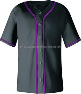 Jersey de béisbol liso con botones para hombre, uniforme de equipo de softbol personalizable con estilo Hip Hop, ropa activa de manga corta - Product Image 3