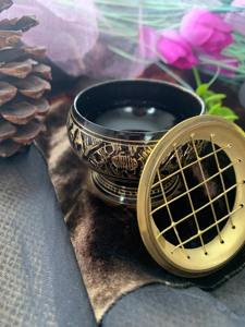 Vintage Engraved Incense <b>Burner</b> Elegant for Enhances Ambiance During Parties Gatherings or Themed Events Wholesale From India - Product Image 5