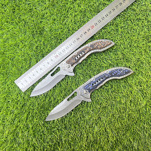 Lhsr50 độc đáo Khắc kết cấu lưỡi dao gấp dao rèn búa hố xử lý G10 quy mô cắm trại ngoài trời tiện ích dao - Product Image 6