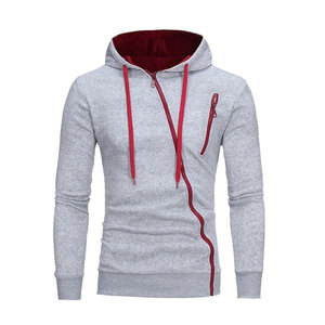Men's Hoodies 2024 New Diagonal Zipper Quarter Zip Hoodies for Men Rich Cotton. - Product Image 4