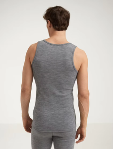 Camiseta sin Mangas de Lana Merino de Peso Medio para Hombre, Camiseta sin Mangas de Punto Informal para Hombre, Chaleco Ajustado de Color Sólido para Gimnasio y Fitness - Product Image 4