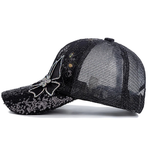 Nueva moda mujer gorra mariposa flor colgante gorra de béisbol Mujer al aire libre ajustable Streetwear verano camionero sombrero - Product Image 5