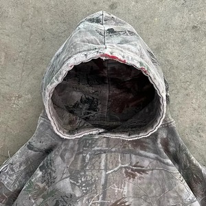 เสื้อมีฮู้ดโอเวอร์ไซส์ผ้าฝ้าย100% หนาลายพรางซักได้ลายพรางใส่ได้ทั้งชายและหญิง - Product Image 1