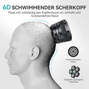 Afeitadora Eléctrica Recargable por USB para Hombre, Impermeable IPX7, Fácil de Limpiar, Uso en Seco/Húmedo, Cabezal de Afeitado Inalámbrico con Batería de Larga Duración - Product Image 4
