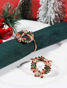 Offre Spéciale guirlande cloches ronds de serviette boucle de serviette colorée pour hôtel Restaurant Banquet décoration de Table de noël - Product Image 5