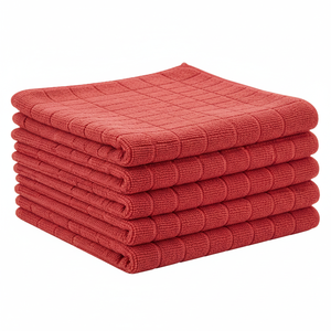 Serviettes en microfibre rose de haute qualité, douces, durables, absorbantes, chiffons de nettoyage pour la maison et l'usage commercial - Product Image 1