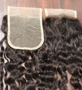 Vente en gros 100% extensions de cheveux humains vierges indiens de haute qualité 14 \ "lâche bouclés 4x4 HD fermeture en dentelle transparente - Product Image 5
