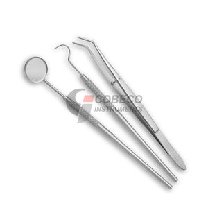 Ensemble d'Examen Dentaire Pédiatrique 3 Pièces en Acier Inoxydable Instruments de Plus Petite Taille pour l'Examen Buccal des Enfants Outils Dentaires pour Enfants - Product Image 1