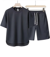 Ensemble de survêtement 2 pièces pour homme, été, respirant, 100% coton, t-shirt et short décontractés, style sportif, streetwear pour la gym, le fitness et la détente