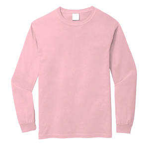 Adulto algodón Flecce manga larga Lite Rosa manga completa camisetas con logotipo de impresión personalizada camiseta - Product Image 4