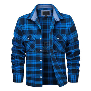Camisa de Franela Ecológica 100% Algodón para Hombre con Logotipo Personalizado, Secado Rápido y Transpirable, Manga Larga, Corte Regular - Product Image 1