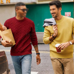 Suéter de punto de algodón suave para la comodidad diaria Suéter de punto acogedor para actividades al aire libre - Product Image 4