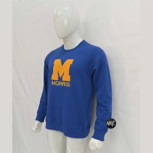 Vêtements universitaires tendance en gros, unisexe, en coton de haute qualité, avec patchs en crochet et broderies personnalisées, logo sur mesure, coupe classique - Product Image 3