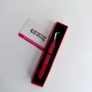 Pince à épiler pour cils GETUP BROSONS en acier inoxydable, pointe lisse, prise en main parfaite, longueur 10 mm, outils de précision, emballage en boîte, logo personnalisé - Product Image 4