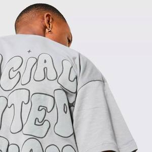 Camisetas lisas para hombre, camisetas personalizadas con gráfico en blanco con estampado de hojaldre, Camiseta de algodón con estampado de hojaldre para hombre - Product Image 5