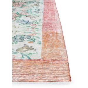 Alfombra de Lana Anudada a Mano de Gran Tamaño, Estilo Vintage, Pae-1539, Patrón Floral Rojo Naranja, para Sala de Estar, Pasillo, para Adolescentes, Rectangular - Product Image 4