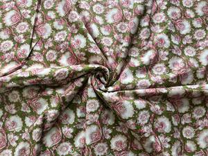 Tela de Algodón Puro de 80 g/m² con Estampado Floral Tradicional, Ligera, 5 Yardas de Largo, para Confección de Vestidos de Mujer y Ropa Étnica - Product Image 2