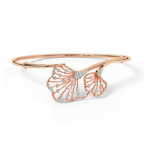 Natural Diamond Rose Gold Elegant Cuff Bracelet for Women-<b>Wedding</b> & <b>Gift</b> Jewelry - Product Image 1
