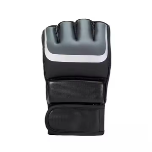 Wholesale Premium Quality Professional MMA Leather Gloves Adjustable Wrist <b>Strap</b> Lace-up Closure Customizable for Adult Training - Product Image 3