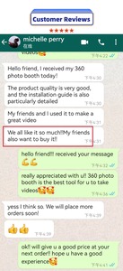 Grande cabine vidéo intelligente pour photos 360° avec éclairage LED et caméra, livrée avec étui, entrepôt USA - Product Image 3