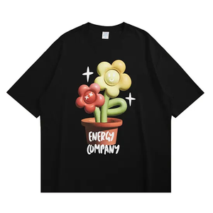 Camisetas frescas de verano de varios colores para hombre, Camiseta de algodón con patrón personalizado, camiseta personalizada con cuello redondo para hombre - Product Image 1