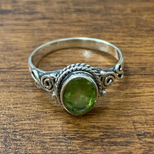 2.6 Grams Vintage Peridot <b>Statement</b> <b>Ring</b> Gold Plated Gemstone Jewelry IGI Certificate Bezel Setting for Everyday Wear Wedding - Product Image 1