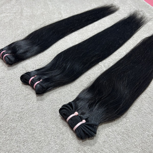 Venta al por mayor Arrow Exim - Paquete de 3 mechones de cabello indio virgen Remy liso de grado 12A, con doble trama a máquina y sin enredos para tejido capilar - Product Image 5