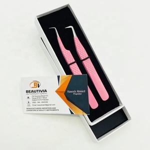 Vente en gros Pince à épiler en acier inoxydable de haute qualité Meilleure vente OEM Pince à épiler d'extension de cils personnalisée et durable - Product Image 1