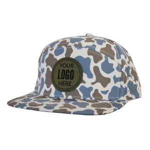 Vietnam OEM Fábrica de cuero personalizado Logo Snapback Cap Sombreros 6 paneles corte láser detalle camuflaje sombrero para negocios sombrero ajustable - Product Image 1