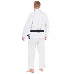 Karate Gi Uniforme Blanco Negro y Azul para Niños y Adultos Hecho en Pakistán Karate Gi Uniformes de Artes Marciales Tarifa Mayorista - Product Image 2