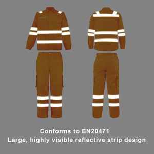 ชุดป้องกันแรงงานแบบยูนิเซ็กซ์ ระบายอากาศได้ดี ผลิตจากโพลีเอสเตอร์ ป้องกันไฟไหม้ มองเห็นได้ชัดเจน เหมาะสำหรับโรงงาน ซ่อมเครื่องจักร - Product Image 6