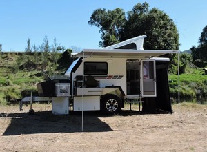 Remolque de Viaje Plegable Moderno y Ligero, Remolque de Campamento con Suspensión Independiente, Impermeable, RV para Acampar - Product Image 3