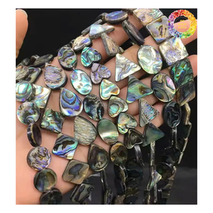 Círculos redondos de concha de paua de abulón pulido natural para joyería artesanal, collar de concha de paua de abulón natural, cordón ajustable - Product Image 1