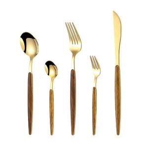 <b>Cutlery</b> <b>Set</b> Stainless Steel <b>Gold</b> Premium Spoon <b>Set</b> Luxury Dinning table ware Gift for House Warming from india manufacturer - Product Image 3