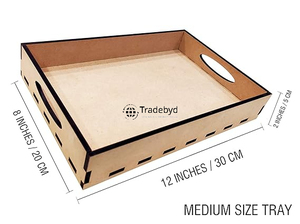 Tradebyd Plateau en bois MDF de qualité supérieure Plateau de service de luxe pour cuisine, hôtel et restaurant - Product Image 4