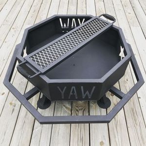 Foyer décoratif en fer de patio de jardin extérieur pour les rassemblements de soirée d'arrière-cour avec un look vintage rustique - Product Image 2