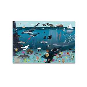 Moderna Decoración de Pared de Papel de 250g con Diseño de Mundo Submarino para Niños, 140 x 100 cm - Product Image 1